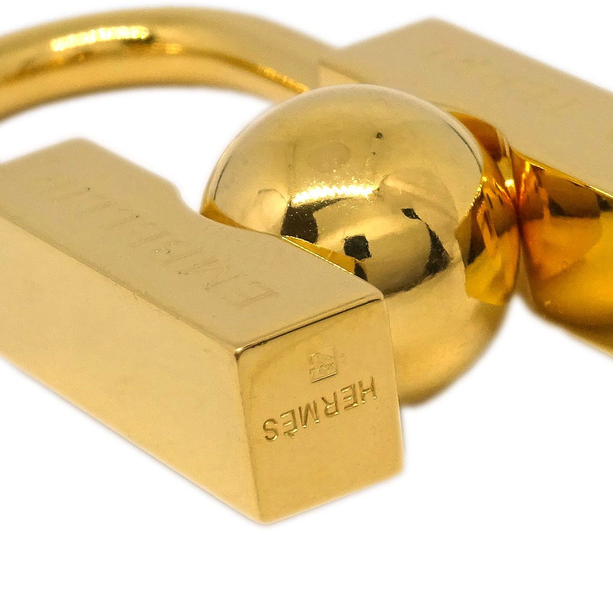 Hermes Lhomme Peut Embellir La Terre Cadena Lock Charm Metal Gold Gold_Plated Charms And Keychains Accessory (Pre-Owned)