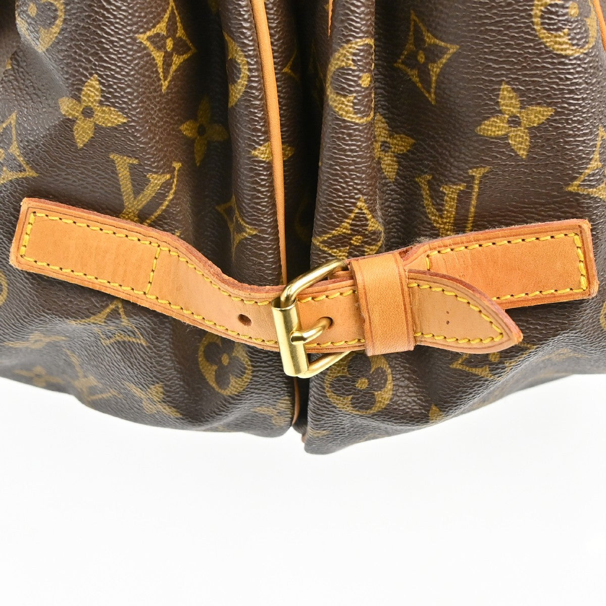 Louis Vuitton Saumur Monogram Brown Canvas Shoulder Bag Bag (Pre-Owned)