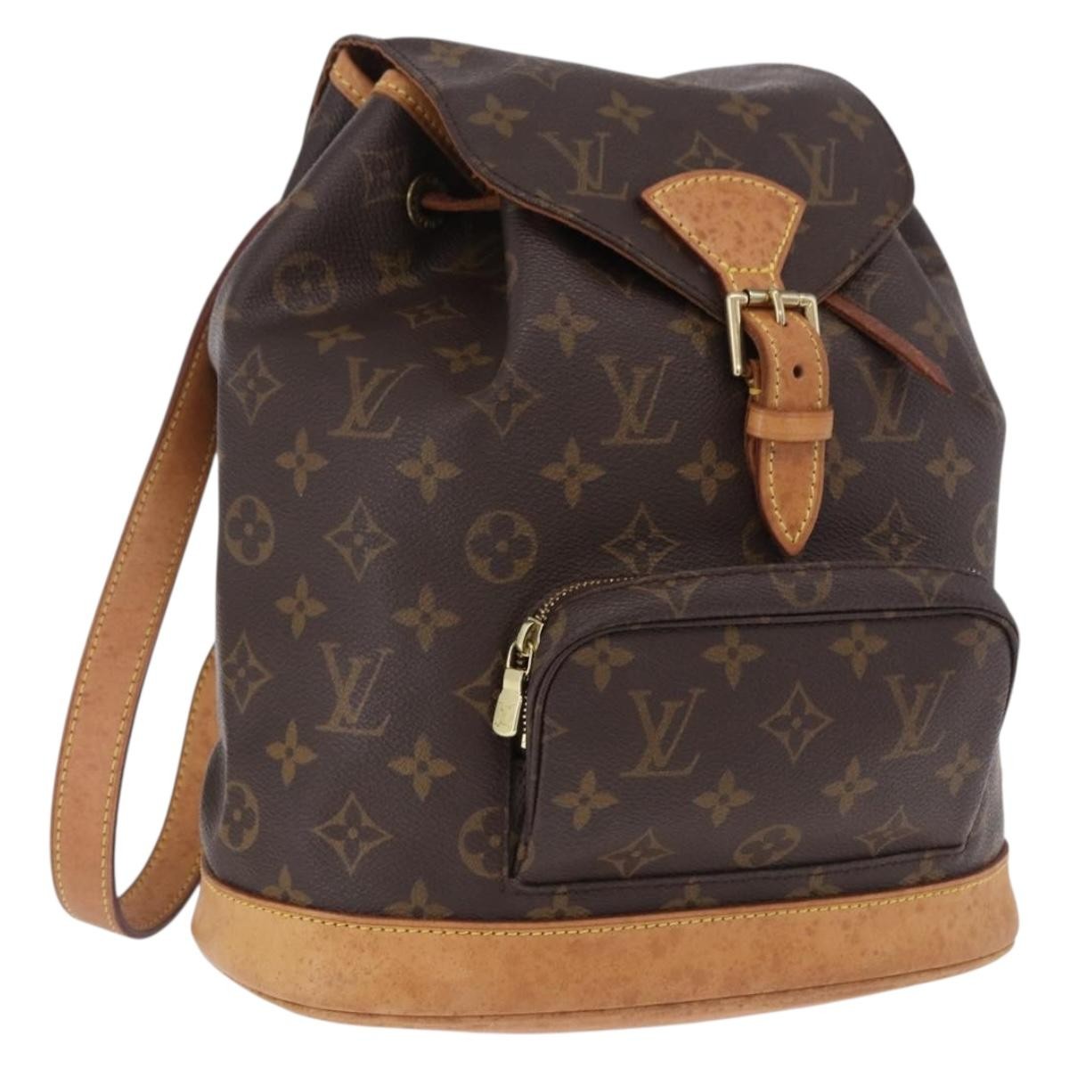 Louis Vuitton Vintage Montsouris Monogram Canvas Brown Canvas Backpack Bag (Pre-Owned)
