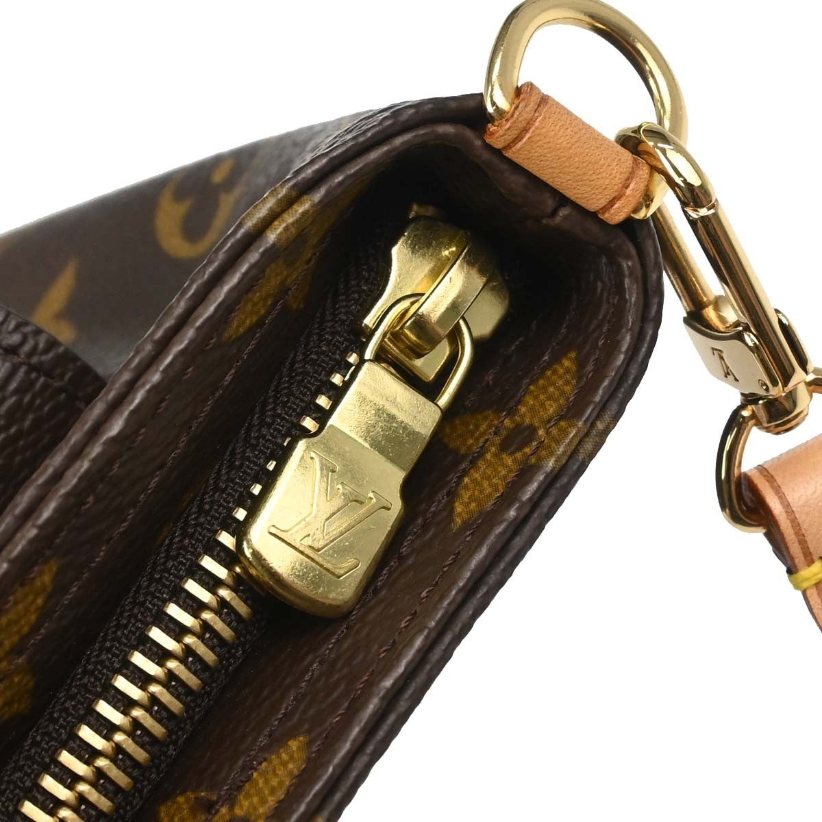 Louis Vuitton Partition Wristlet Clutch Monogram Canvas Brown Canvas Clutche & Pouche Bag (Pre-Owned)