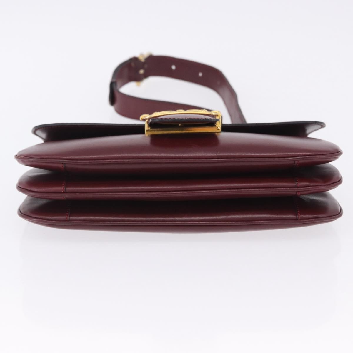 Celine Shoulder Leather Burgundy Leather Shoulder Bag Bag (Pre-Owned)