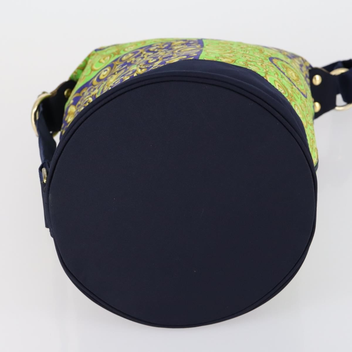 Versace Vintage Cotton Green Cotton Shoulder Bag Bag (Pre-Owned)