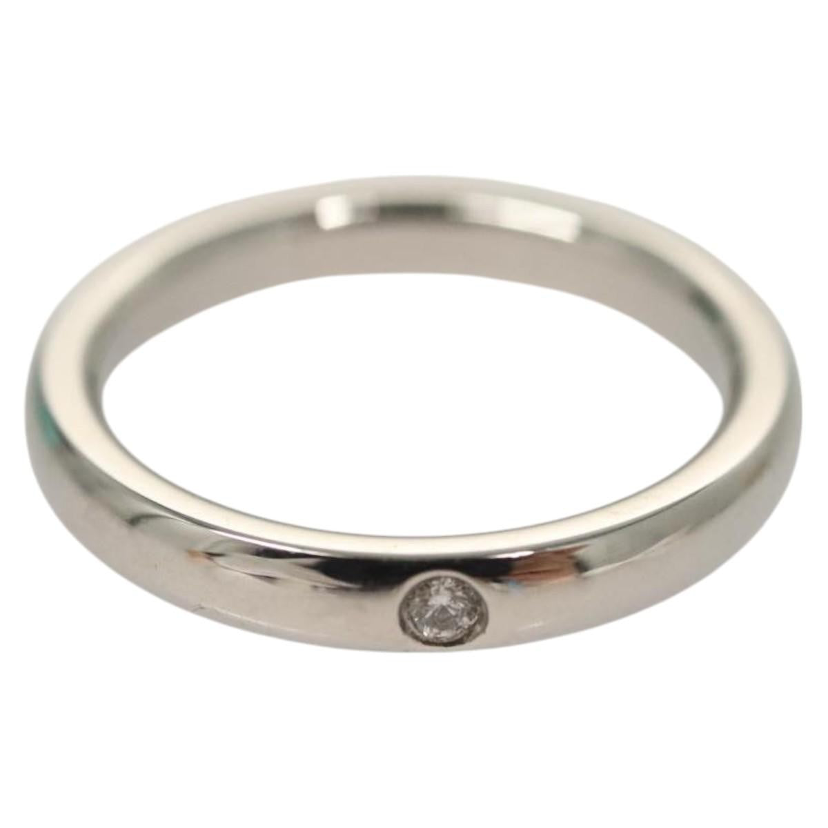 Tiffany & Co. Elsa Peretti Band Platinum Silver Platinum Ring Jewelry (Pre-Owned)