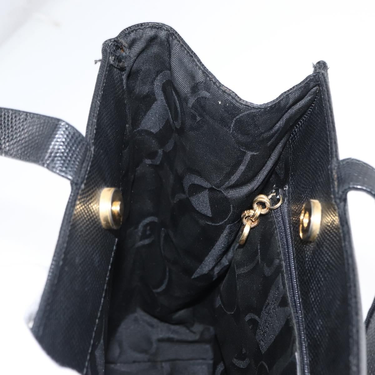 Salvatore Ferragamo Vala Tote Leather Black Leather Tote Bag Bag (Pre-Owned)