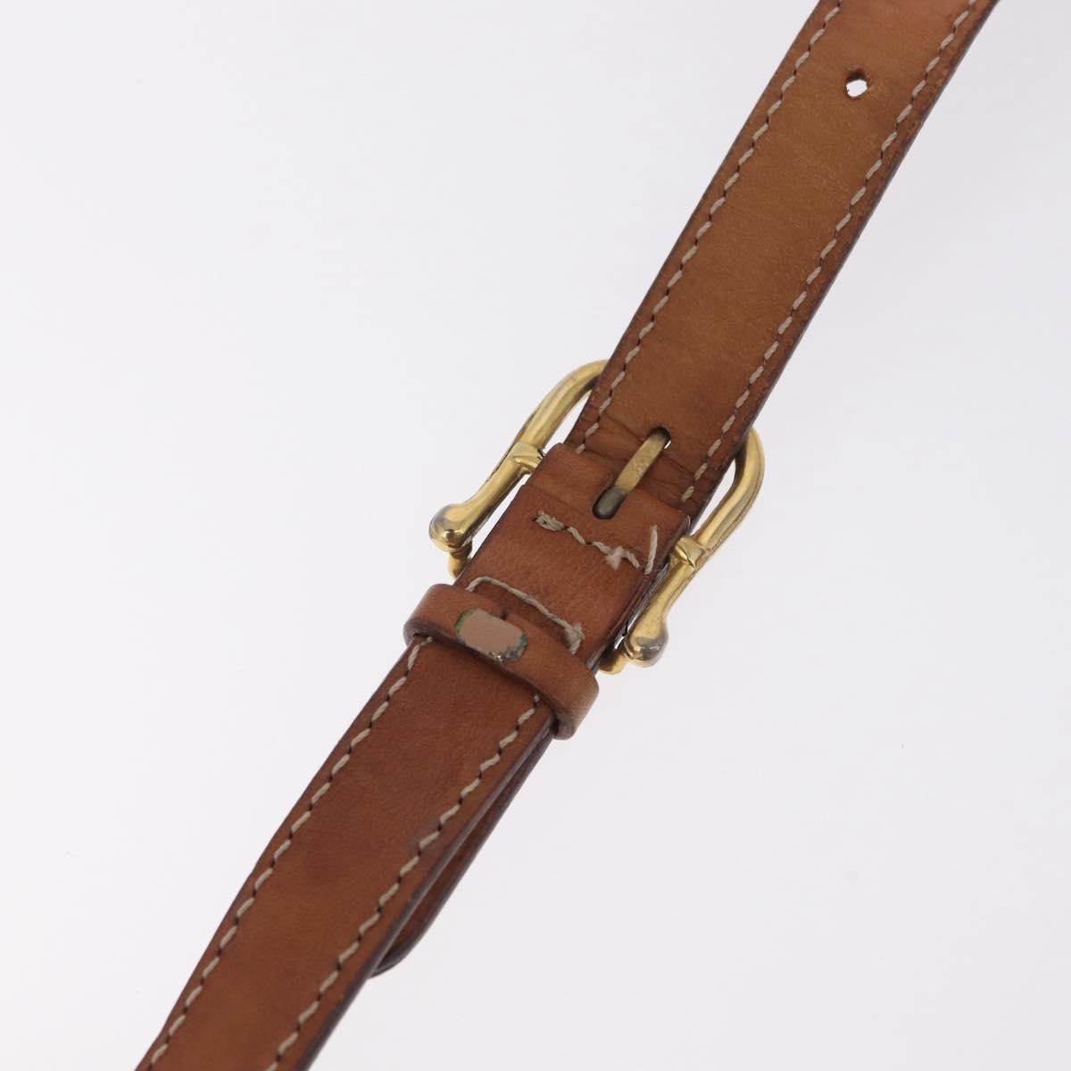 Celine Macadam Shoulder Leather Brown Canvas Crossbody Bag Bag (Pre-Owned)