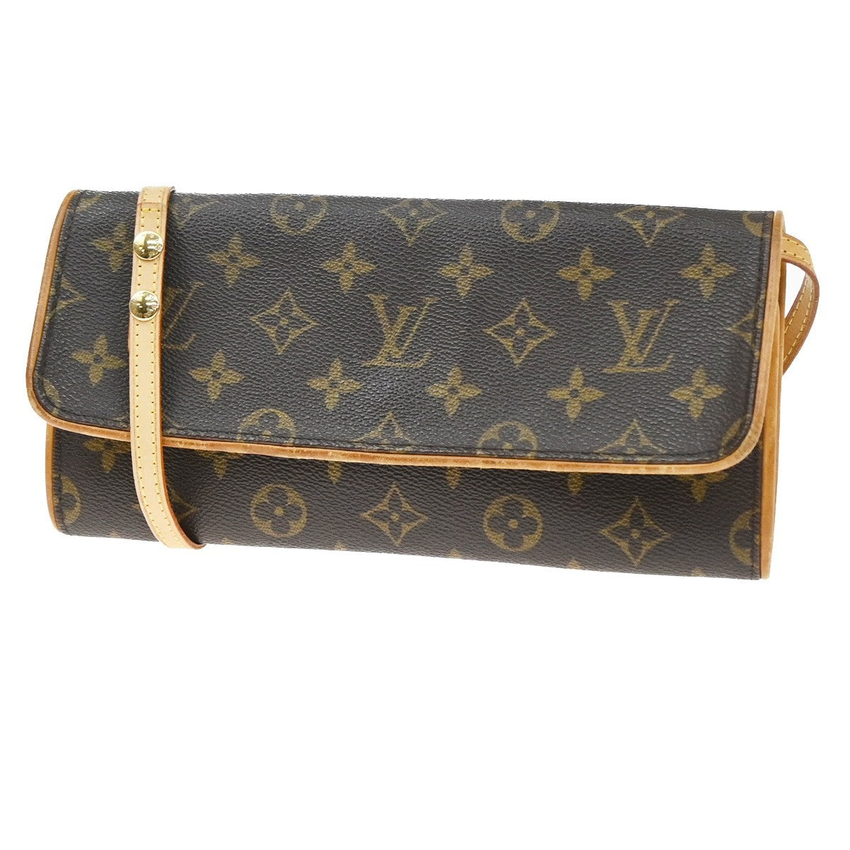 Louis Vuitton Twin Monogram Canvas Brown Canvas Clutche & Pouche Bag (Pre-Owned)