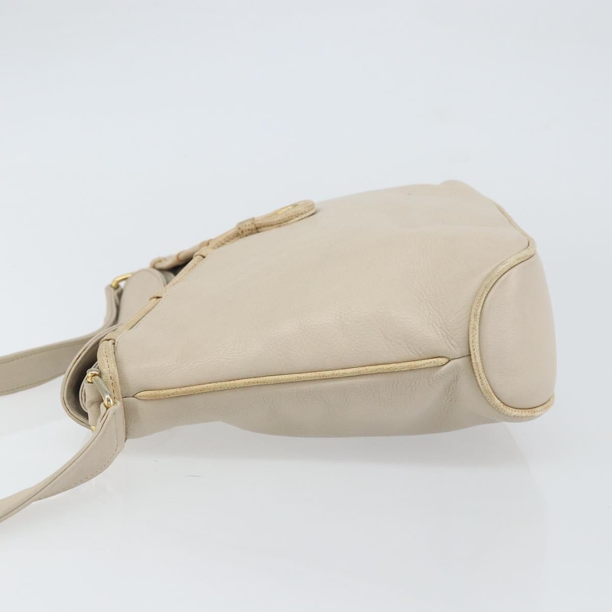 Celine Vintage Leather Beige Leather Shoulder Bag Bag (Pre-Owned)