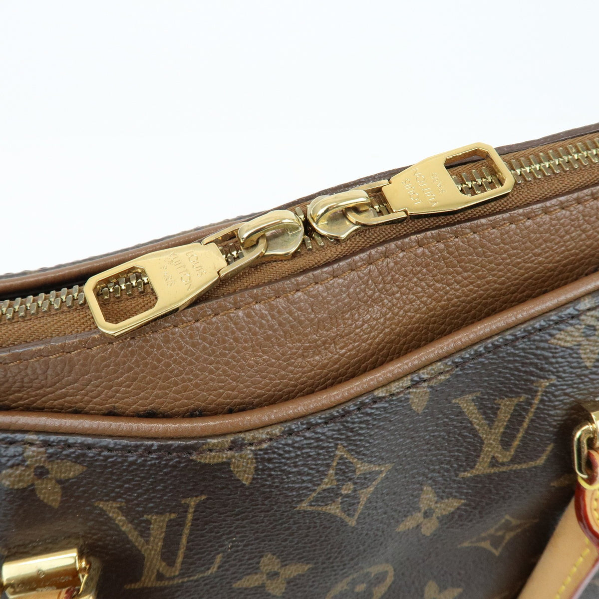 Louis Vuitton Pallas Monogram Canvas With Leather Brown Canvas Tote Bag Bag (Pre-Owned)