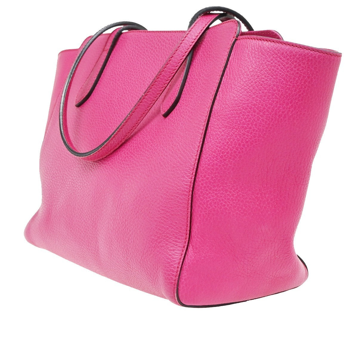 Gucci Swing Tote Leather Pink Leather Tote Bag Bag (Pre-Owned)