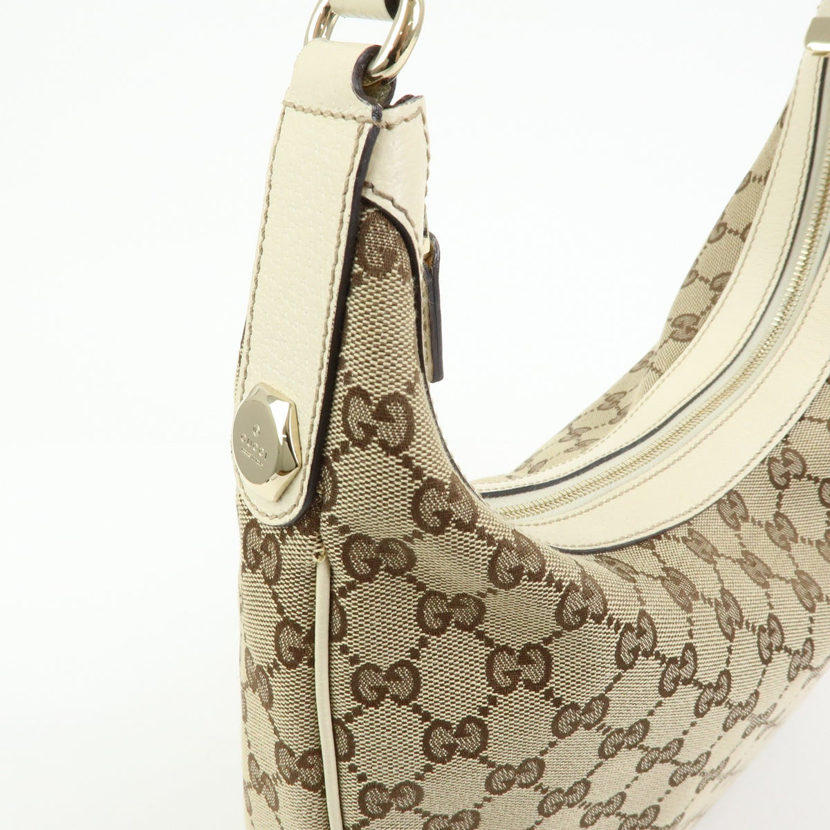 Gucci Shoulder Canvas Beige Canvas Shoulder Bag Bag (Pre-Owned)