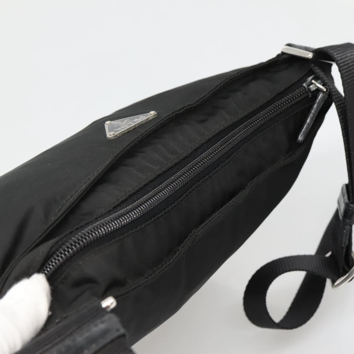 Prada Flat Messenger Tessuto Black Nylon Shoulder Bag Bag (Pre-Owned)