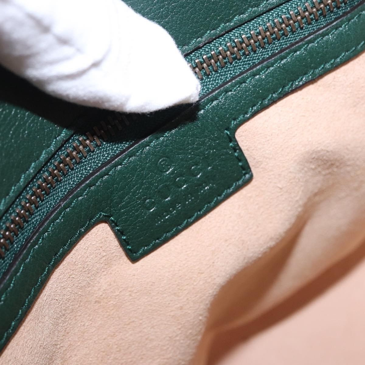 Gucci Diana Bamboo Handle Round Tote Leather Green Leather Tote Bag Bag (Pre-Owned)