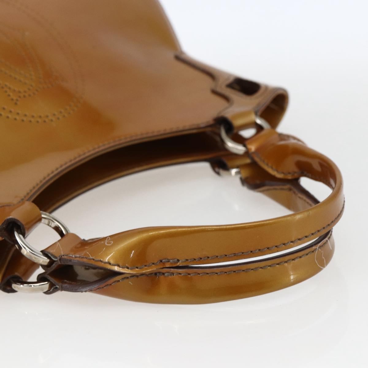 Cartier Marcello Patent Leather Yellow Patent_Leather Handbag (Pre-Owned)
