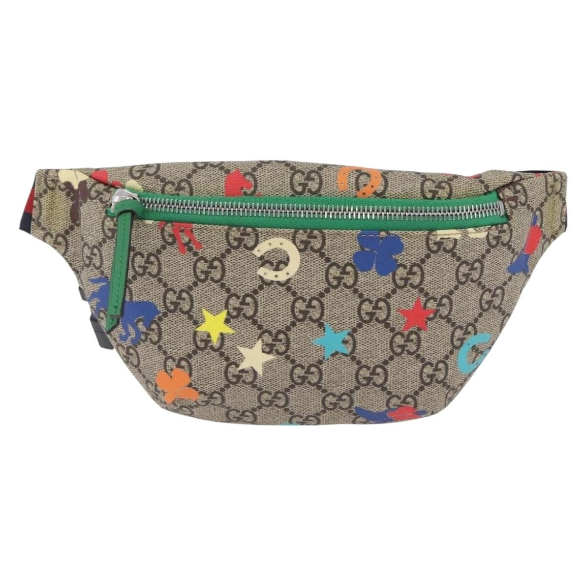 Gucci Children's Belt Bag Printed Gg Coated Canvas Beige Canvas Clutche & Pouche Bag (Pre-Owned)