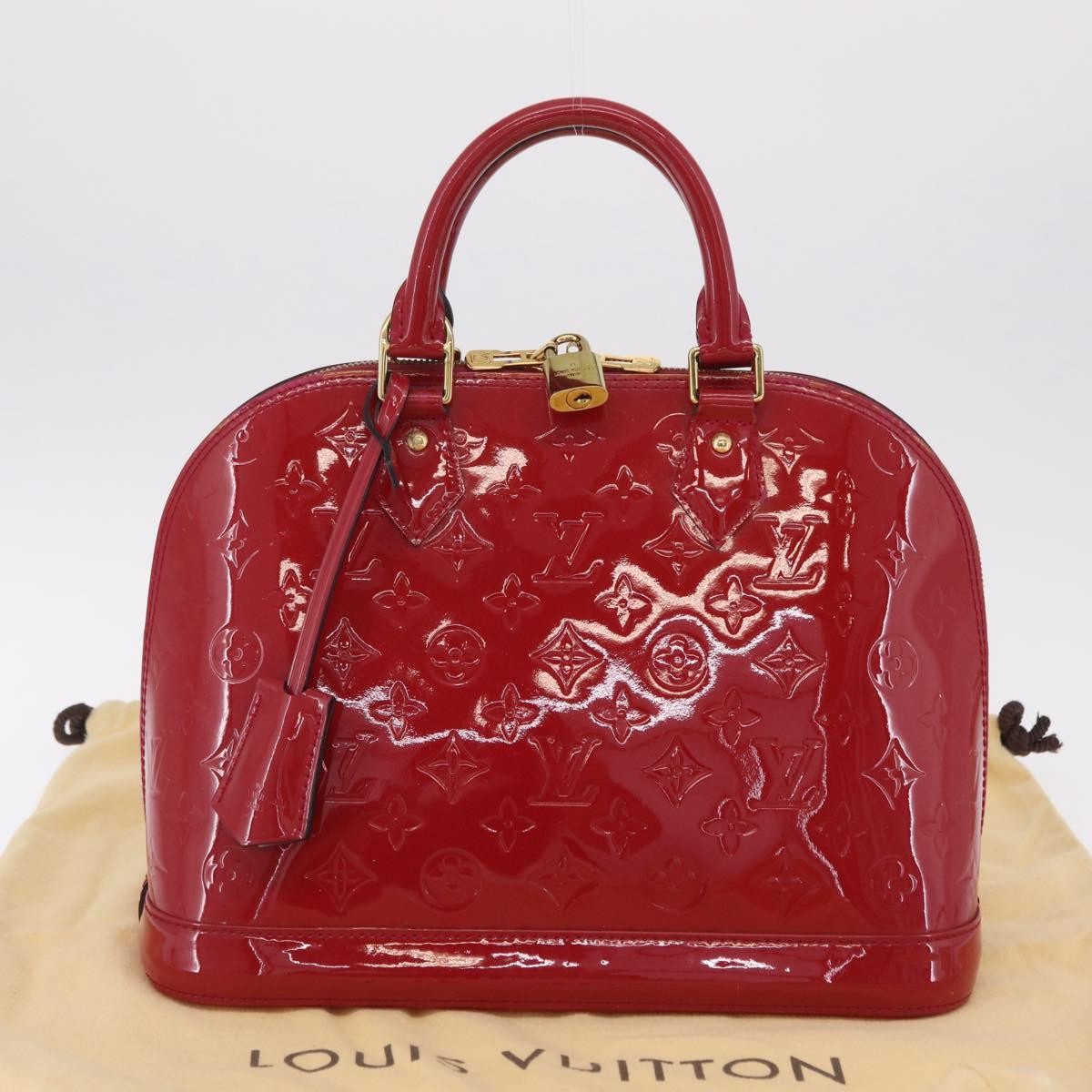 Louis Vuitton Alma Monogram Vernis Pink Patent_Leather Handbag (Pre-Owned)