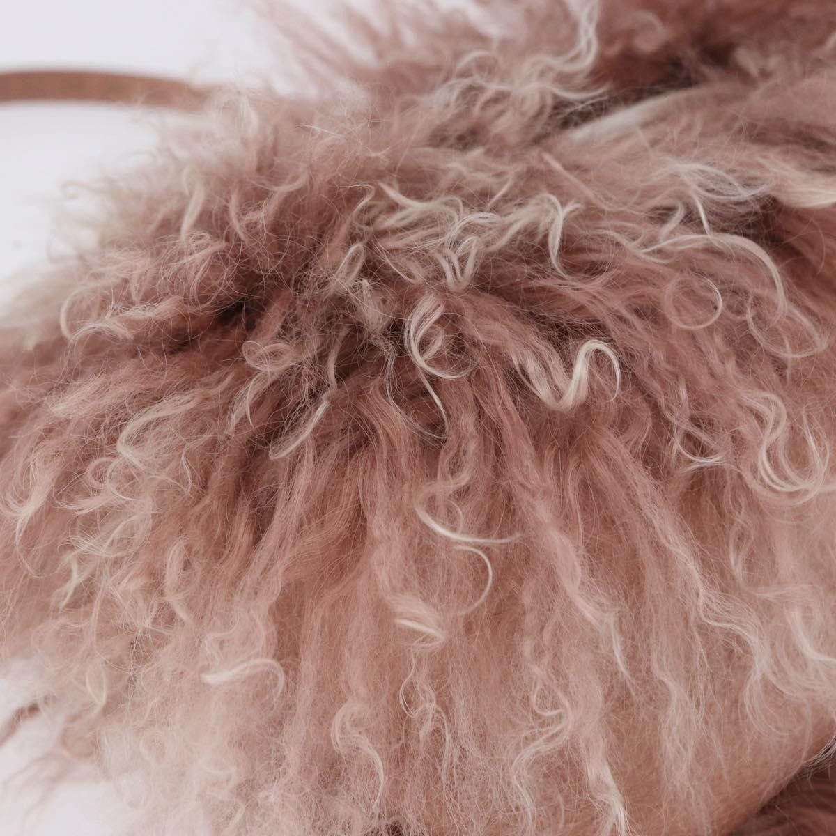 Fendi Selleria Selleria Pink Wool Handbag (Pre-Owned)