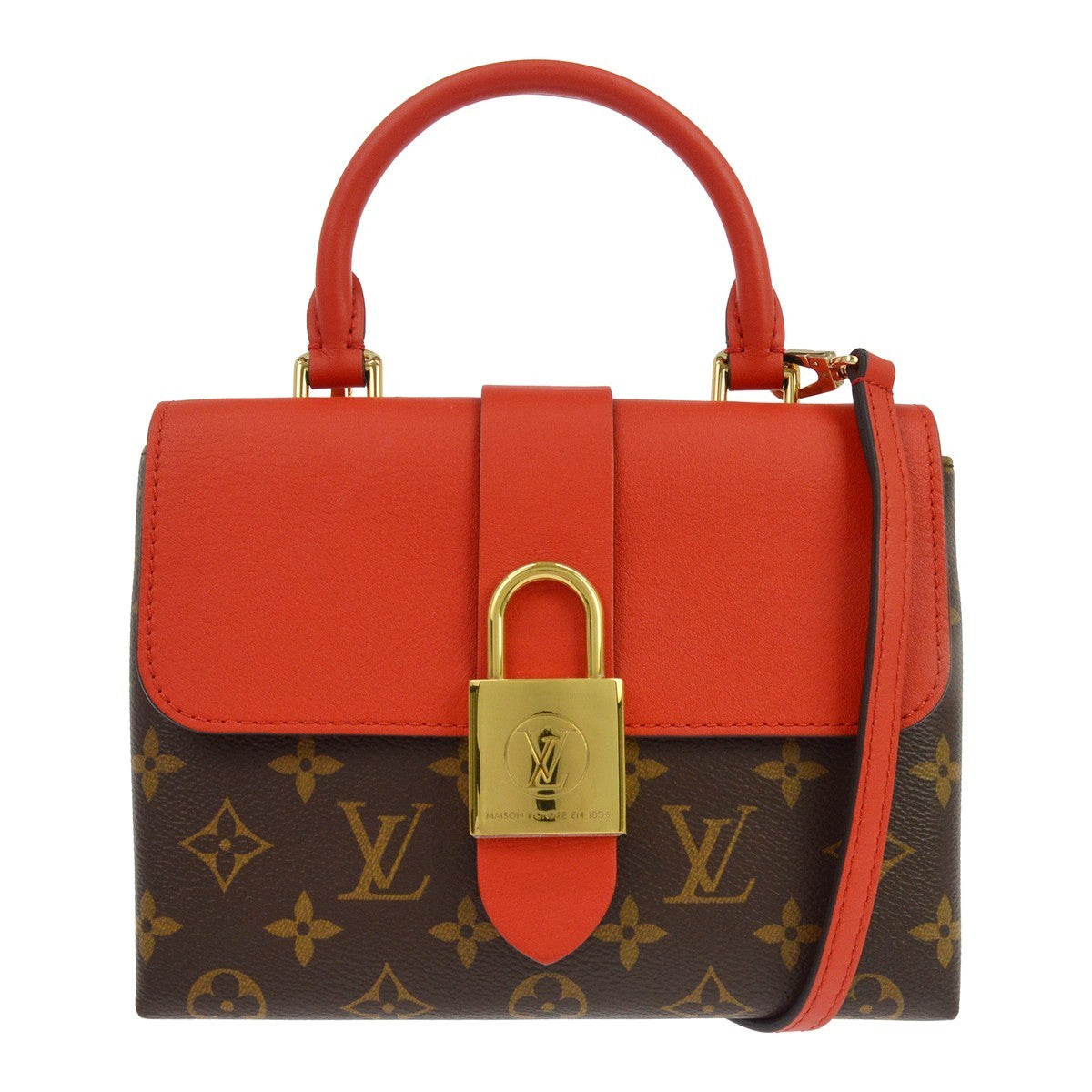Louis Vuitton Locky Monogram Canvas With Leather Brown Canvas Handbag (Pre-Owned)