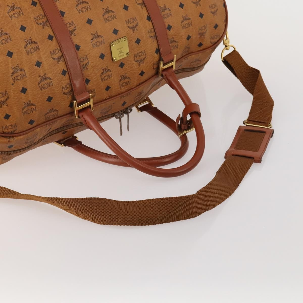 MCM Vicetos Leather Brown Leather Travel Bag Bag (Pre-Owned)