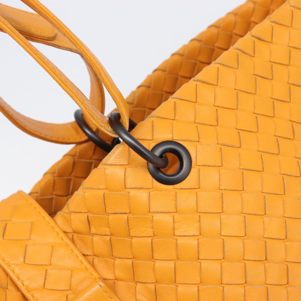Bottega Veneta Capri Intrecciato Nappa Orange Leather Tote Bag Bag (Pre-Owned)