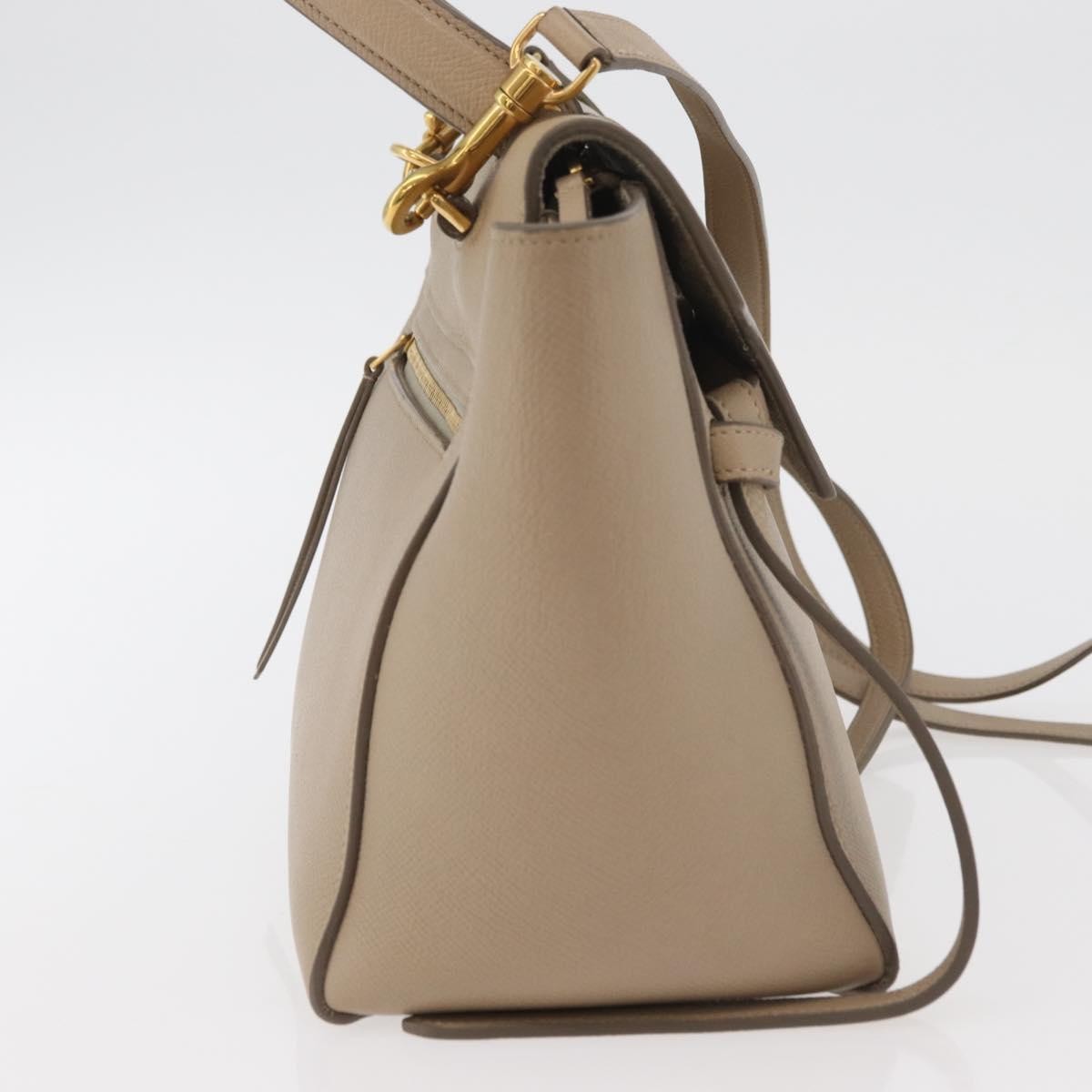 Celine Belt Calfskin Beige Leather Handbag (Pre-Owned)