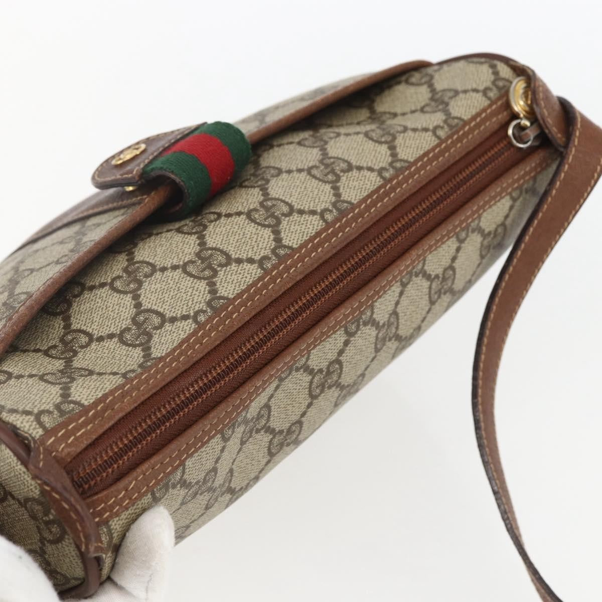 Gucci Vintage Web Gg Coated Canvas Beige Canvas Crossbody Bag Bag (Pre-Owned)