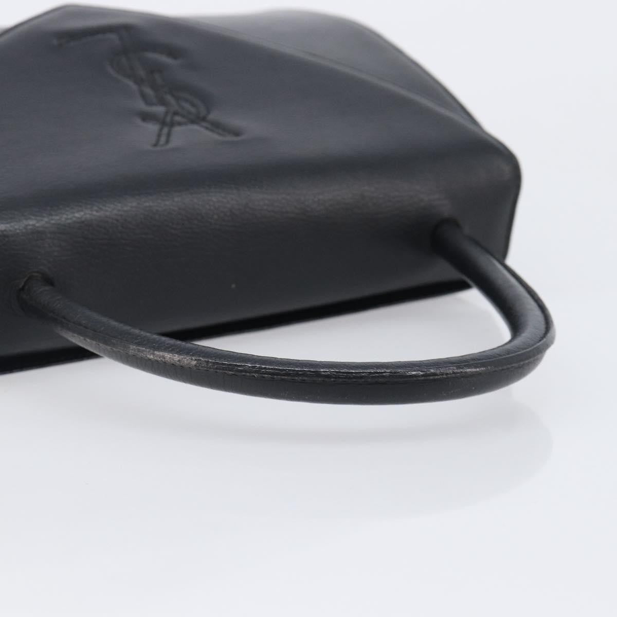 Saint Laurent Handbag Leather Black Leather Handbag (Pre-Owned)