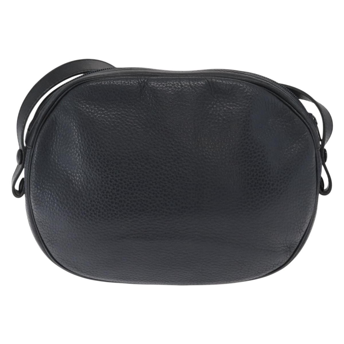 Christian Dior Vintage Leather Navy Leather Shoulder Bag Bag (Pre-Owned)