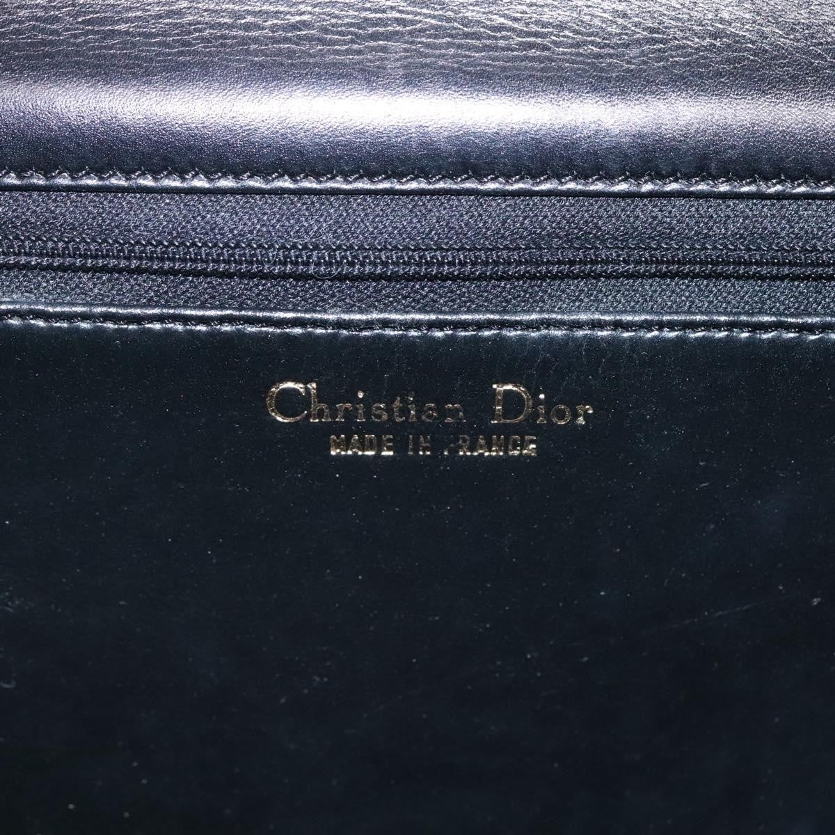 Christian Dior Shoulder Leather Black Leather Shoulder Bag Bag (Pre-Owned)