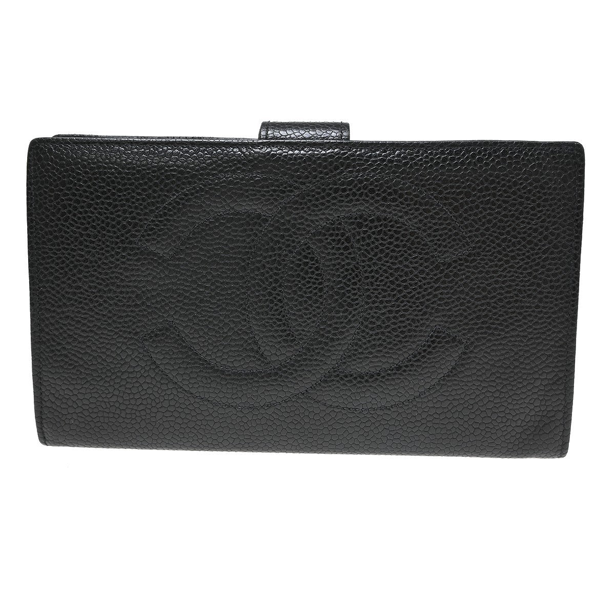 Chanel Timeless Cc French Caviar Black Leather Wallets Accessory (Pre-Owned)