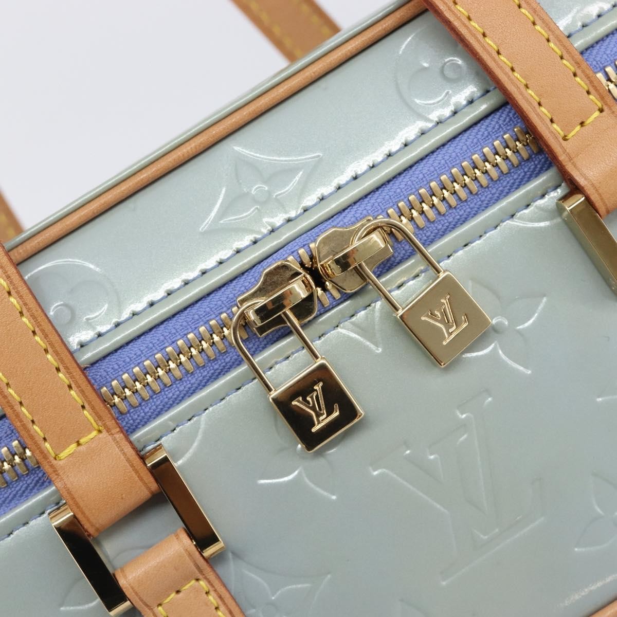 Louis Vuitton Sullivan Horizontal Monogram Vernis Purple Patent_Leather Handbag (Pre-Owned)
