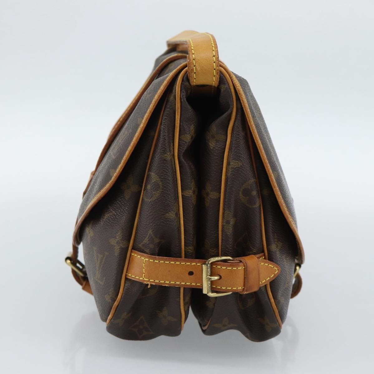 Louis Vuitton Saumur Monogram Canvas Brown Canvas Shoulder Bag Bag (Pre-Owned)