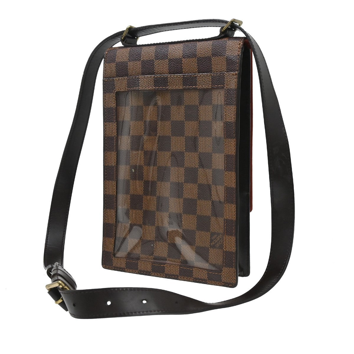 Louis Vuitton Portobello Messenger Damier Ebene Brown Canvas Clutche & Pouche Bag (Pre-Owned)