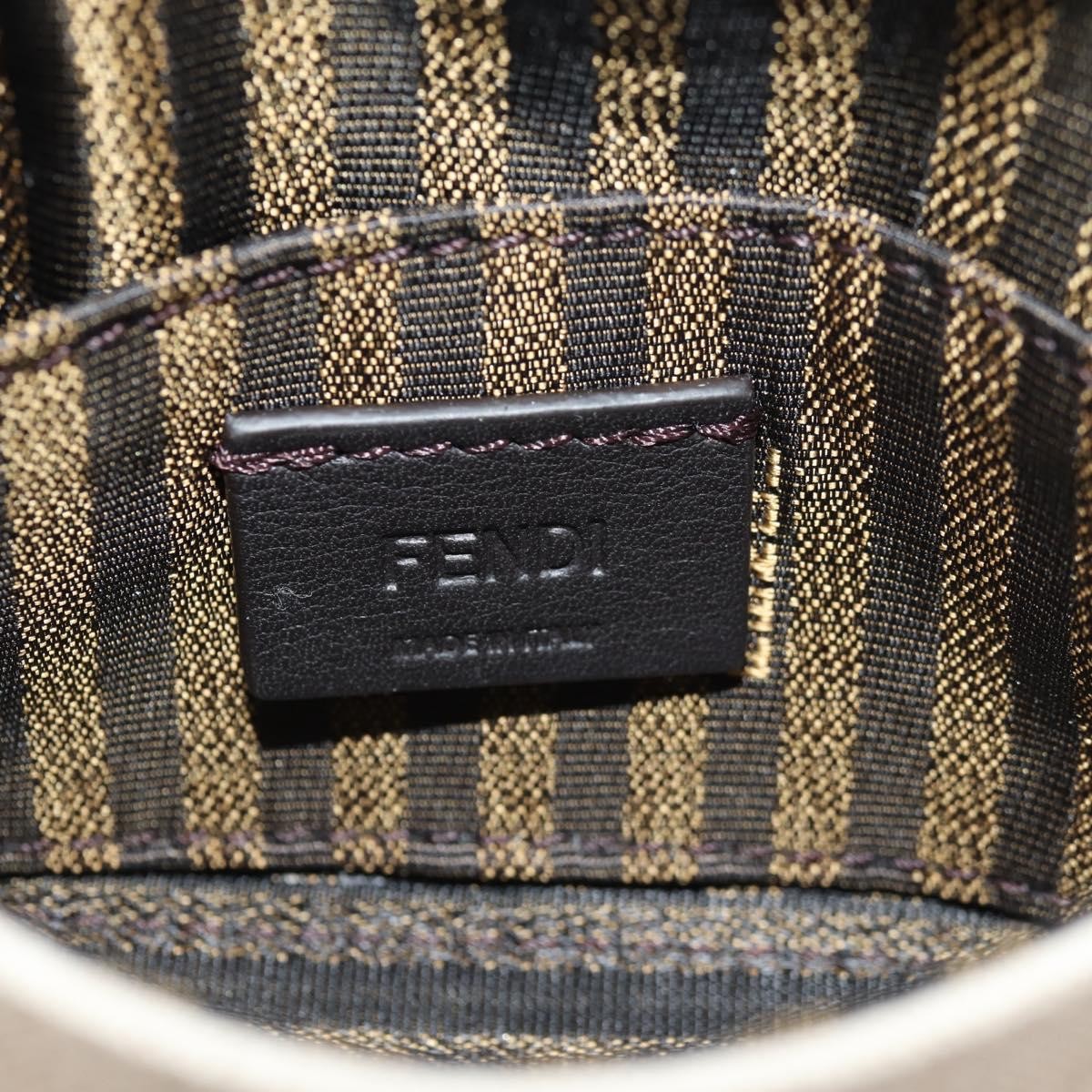 Fendi Chain Baguette Charm Zucca Embroidered Canvas Multicolour Canvas Shoulder Bag Bag (Pre-Owned)