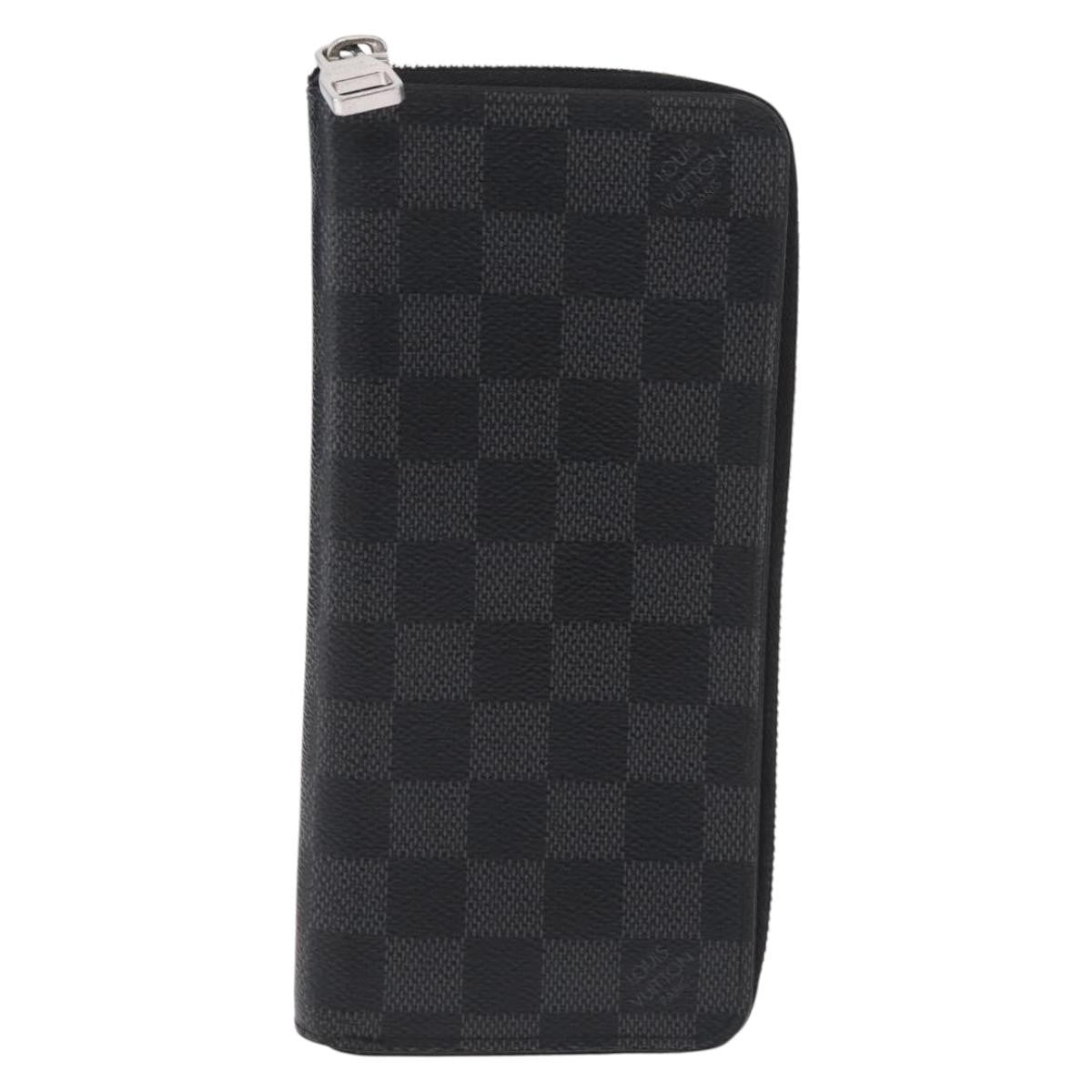 Louis Vuitton Zippy Damier Graphite Gray Canvas Wallets Accessory (Pre-Owned)