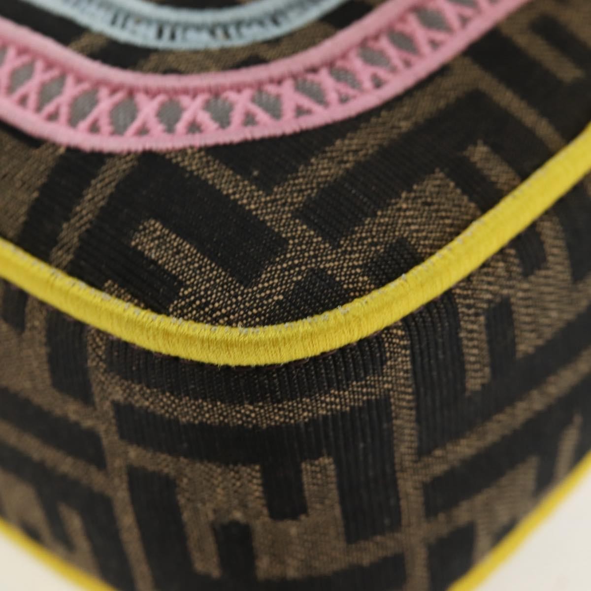 Fendi Mamma Baguette Zucca Jacquard Velvet Multicolour Canvas Shoulder Bag Bag (Pre-Owned)