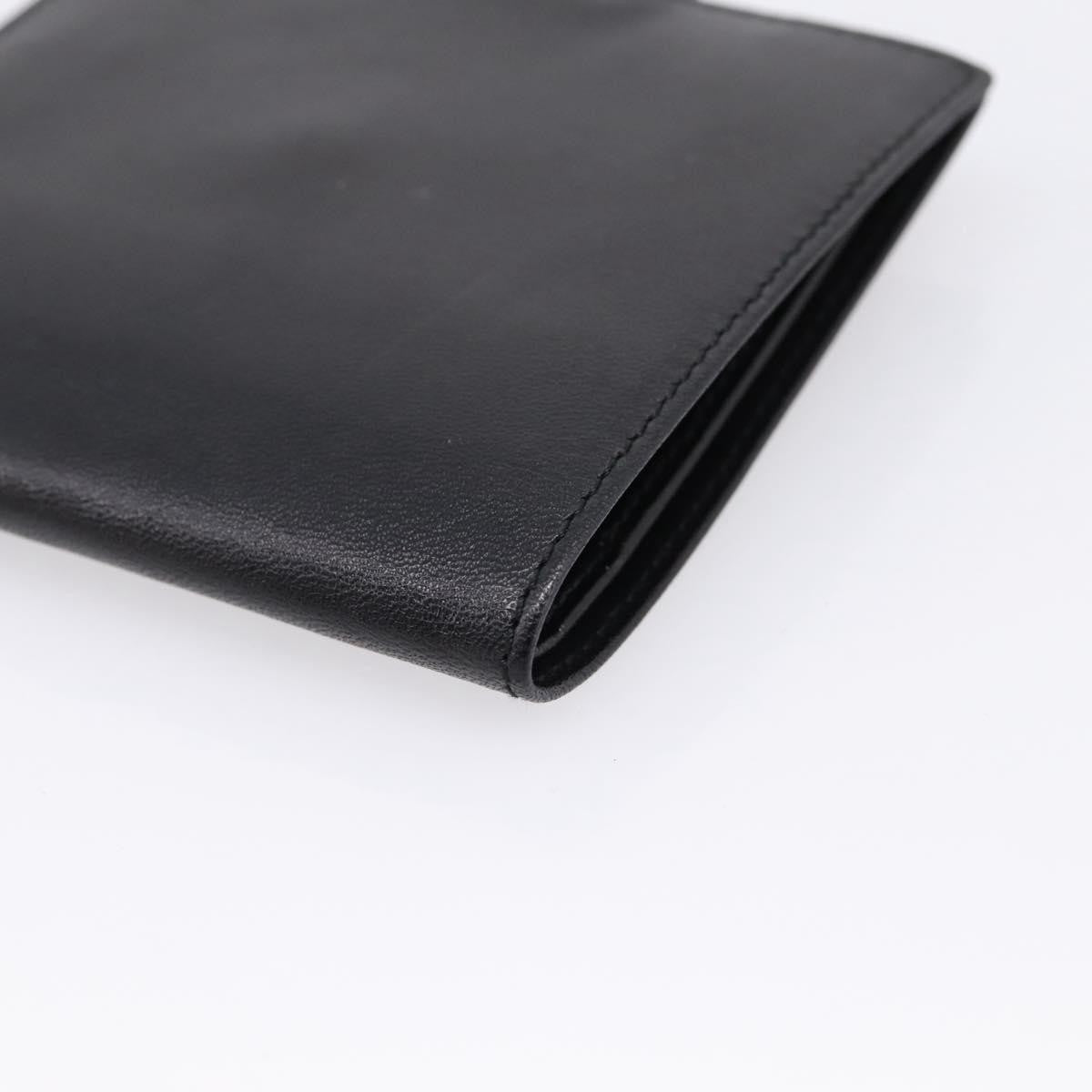 Christian Dior Bifold Card Holder Leather Black Leather Card Holders Accessory (Pre-Owned)