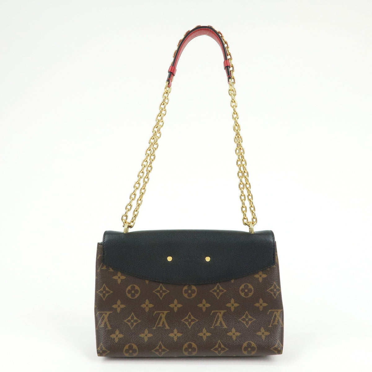 Louis Vuitton Saint Placide Monogram Canvas And Leather Brown Canvas Handbag (Pre-Owned)