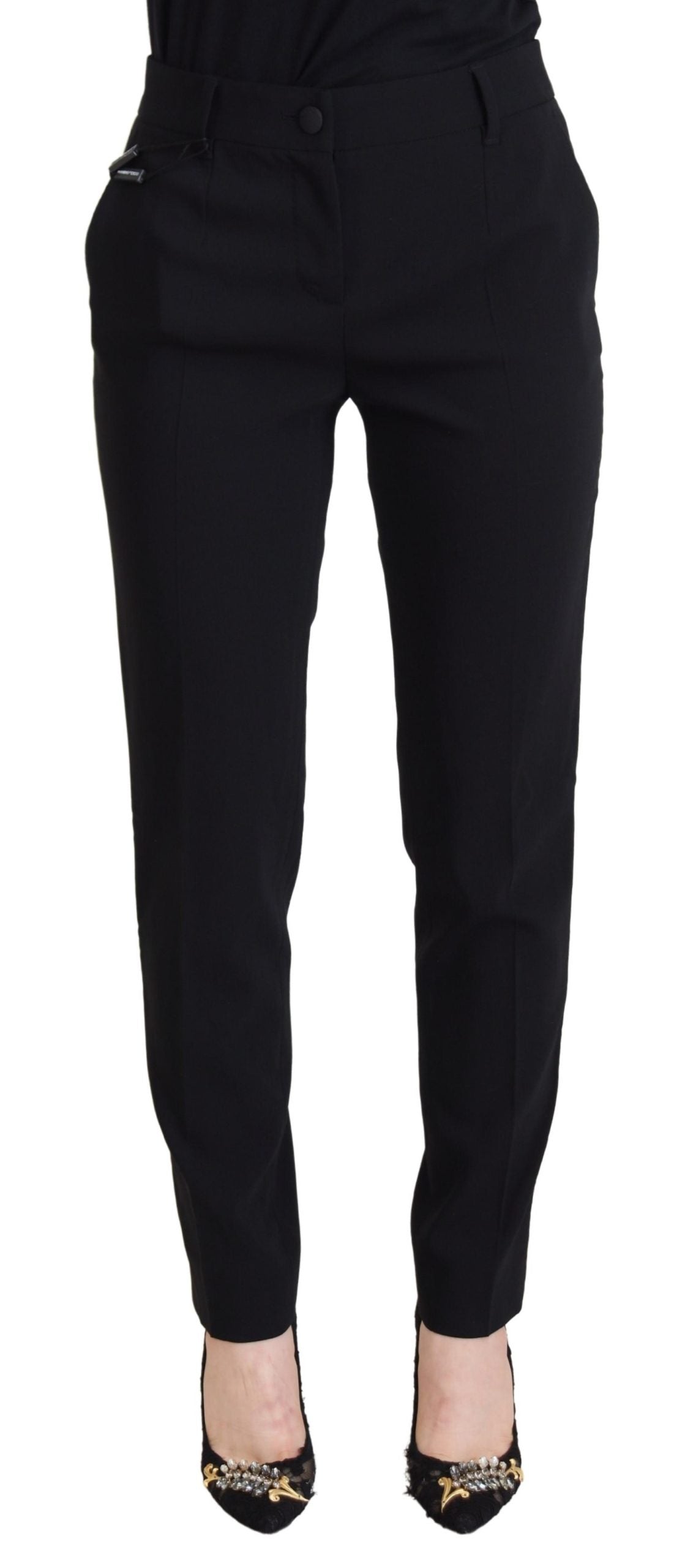 Dolce & Gabbana Black High Waist Women Women's Pants