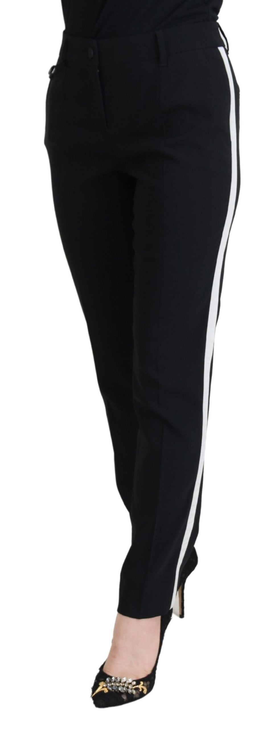 Dolce & Gabbana Black High Waist Women Women's Pants