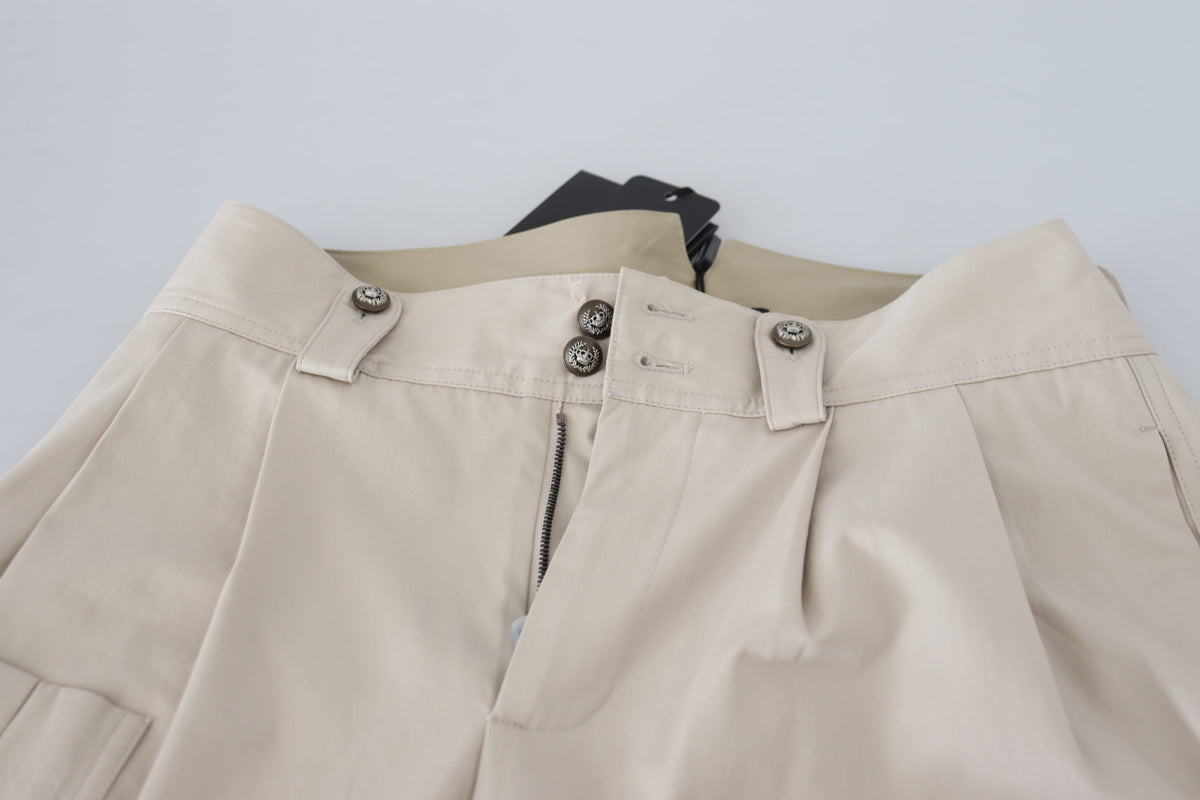 Dolce & Gabbana Beige High Waist Women Women's Pants
