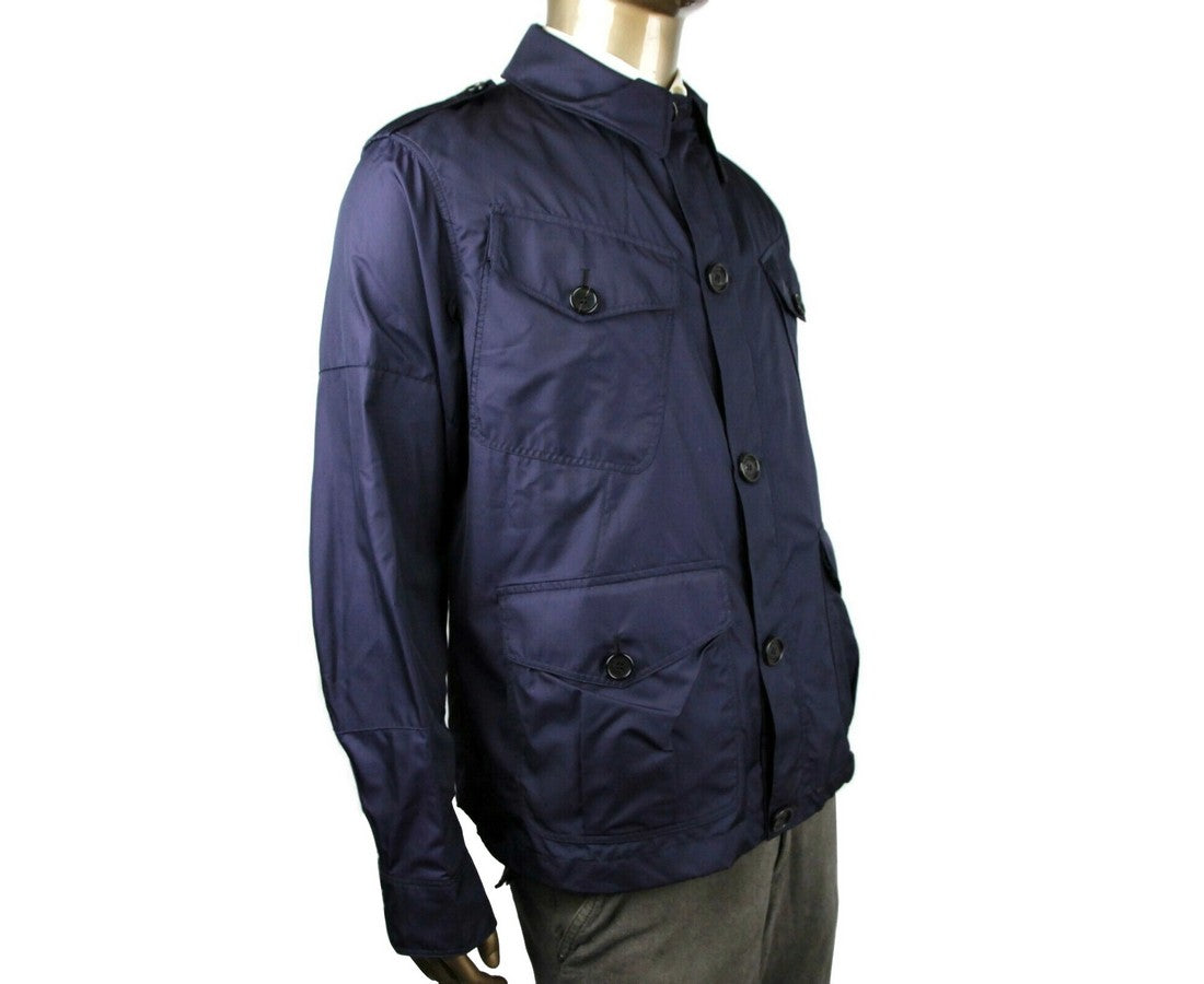 Burberry London Men's Dark Blue Polyester/Silk Jacket