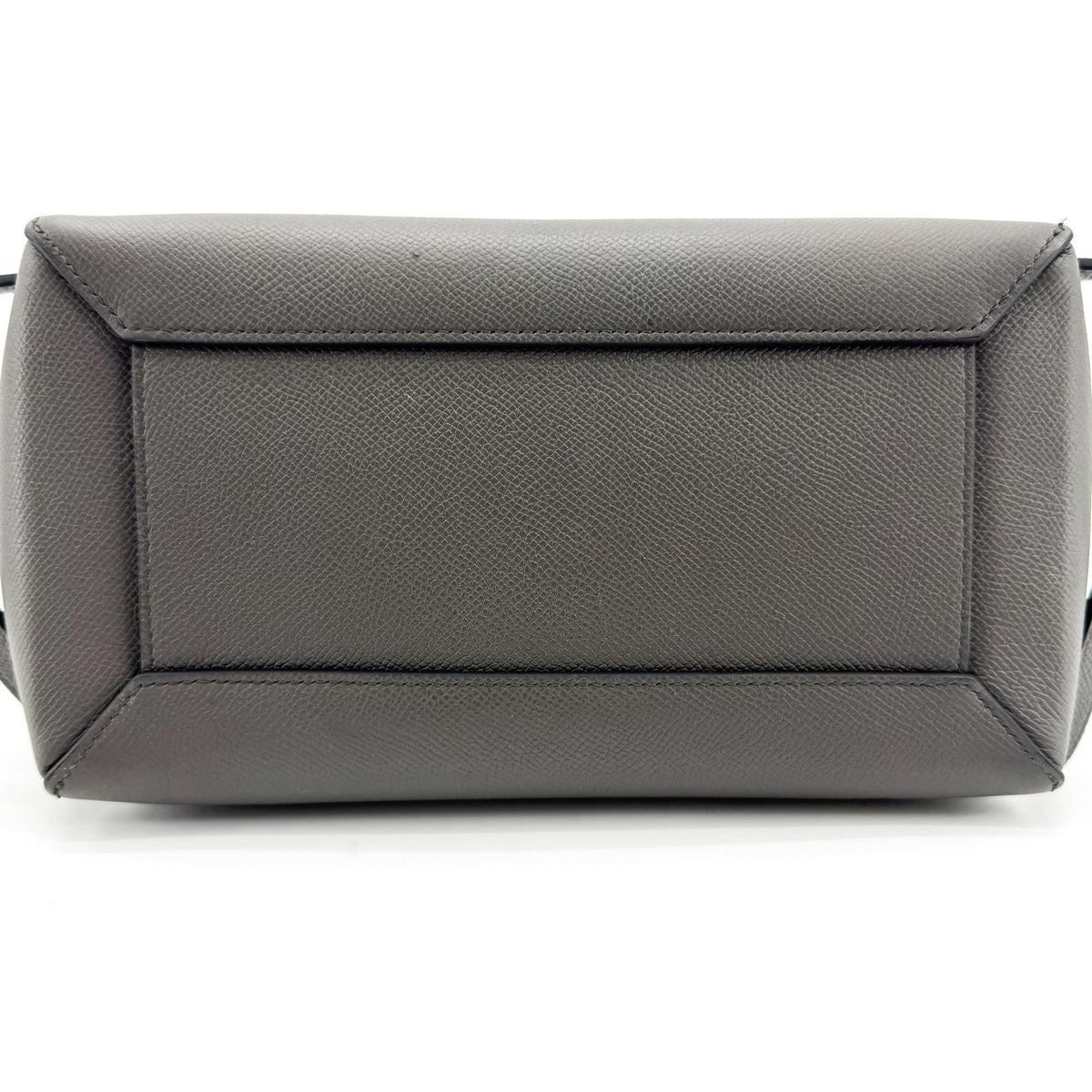 Celine Belt Calfskin Gray Leather Handbag (Pre-Owned)