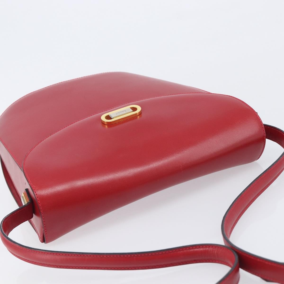Bally Vintage Leather Red Leather Shoulder Bag Bag (Pre-Owned)