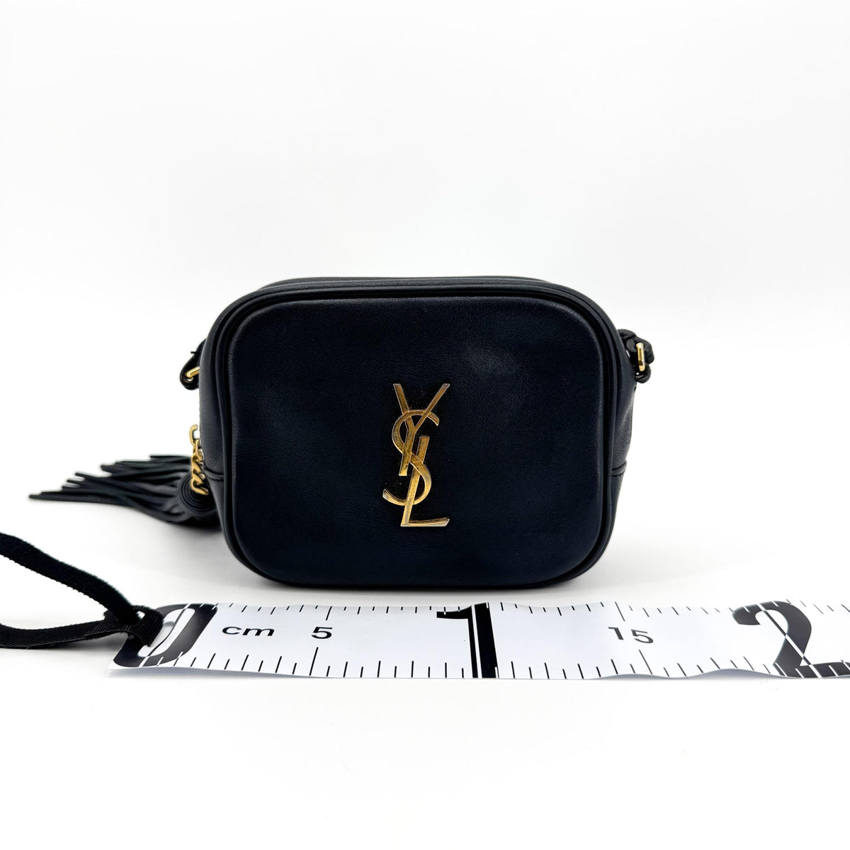 Saint Laurent Classic Monogram Blogger Leather Black Leather Crossbody Bag Bag (Pre-Owned)