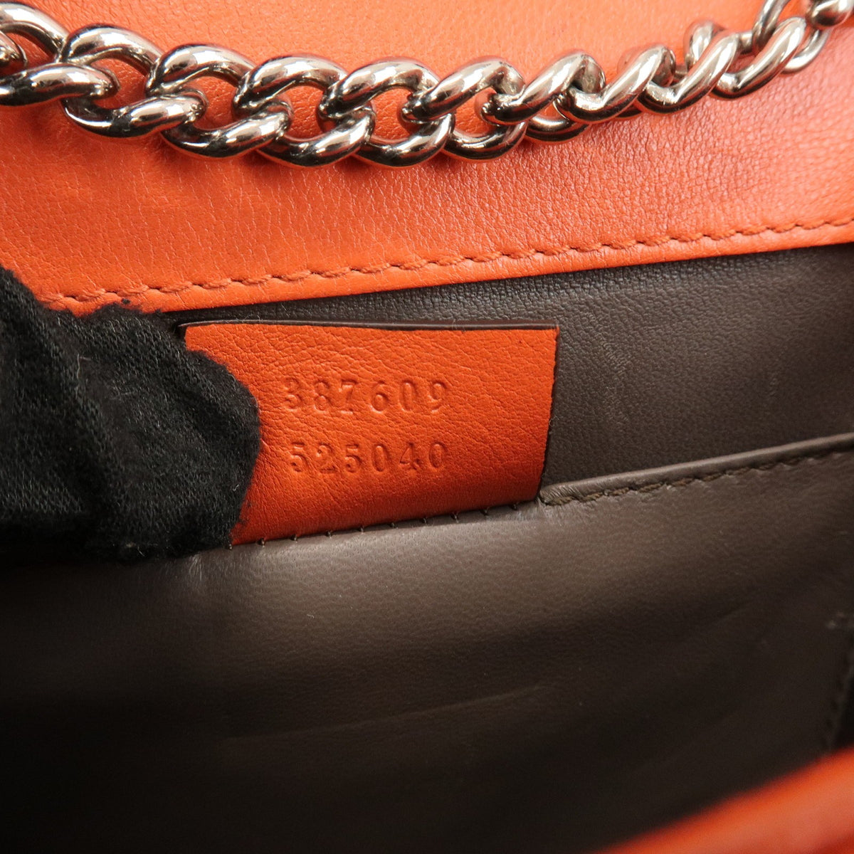 Gucci Interlocking Patent Orange Patent_Leather Shoulder Bag Bag (Pre-Owned)