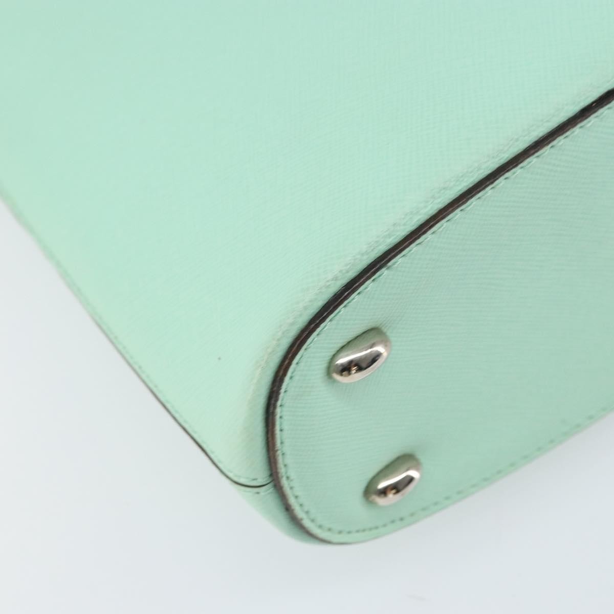 Celine Circle Logo Leather Green Leather Handbag (Pre-Owned)