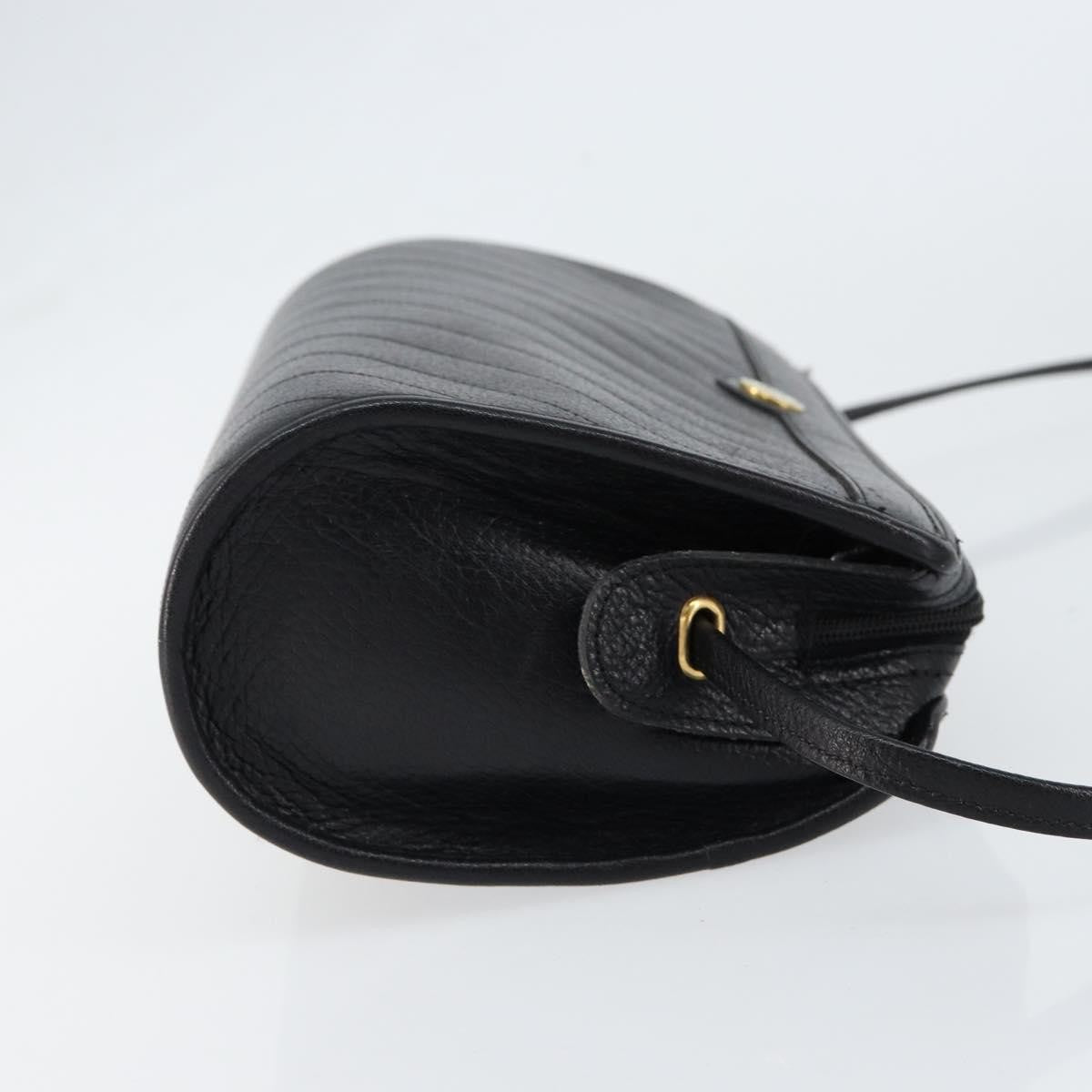 Christian Dior Vintage Leather Black Leather Shoulder Bag Bag (Pre-Owned)