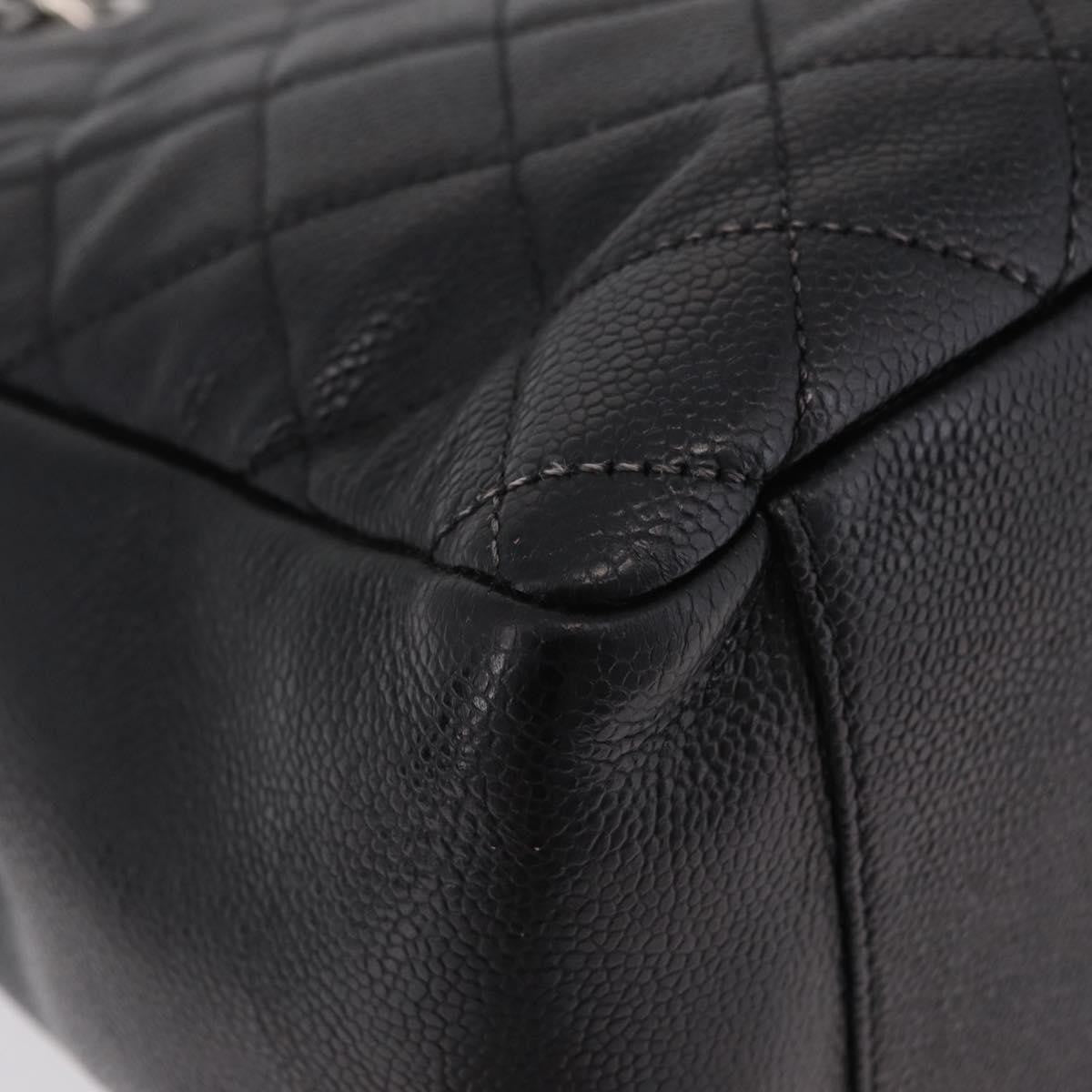 Chanel Grand Shopping Quilted Caviar Black Leather Tote Bag Bag (Pre-Owned)