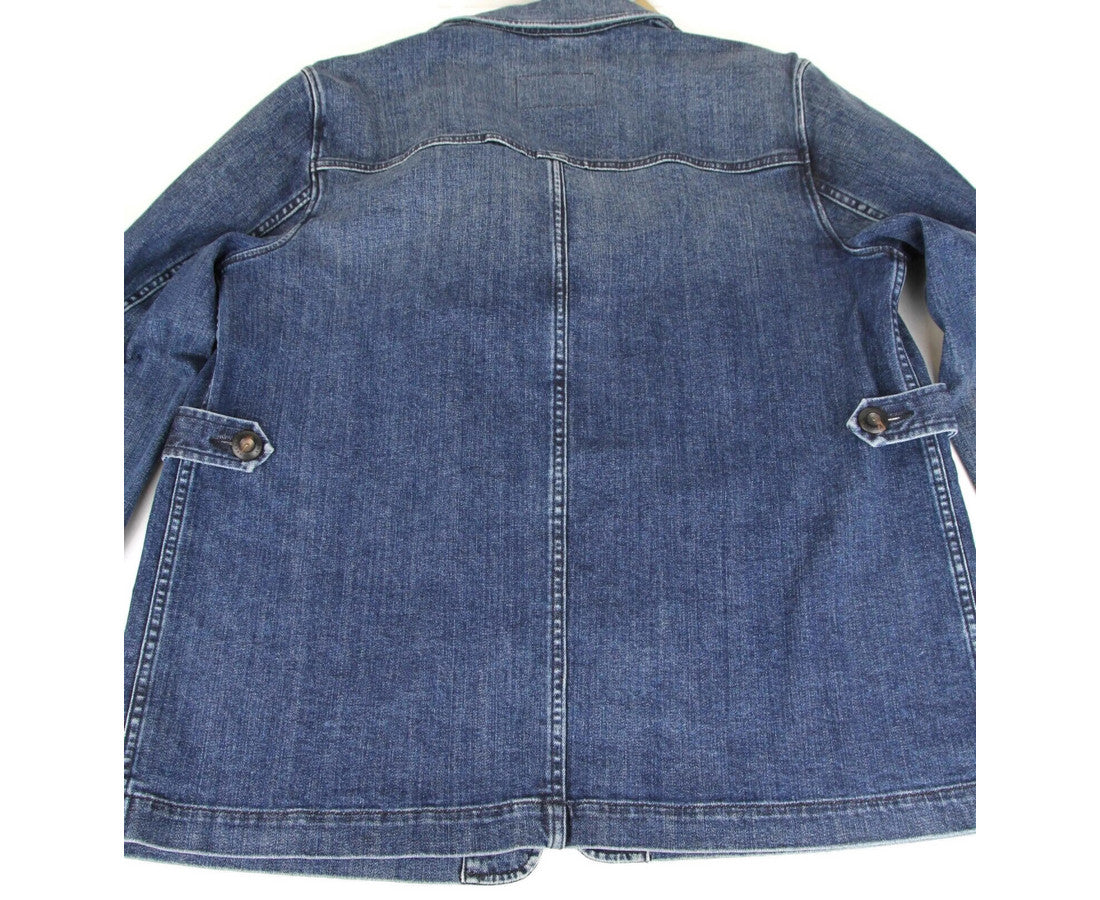 Burberry Men's Blue Denim Decorative Washed Trim Jacket