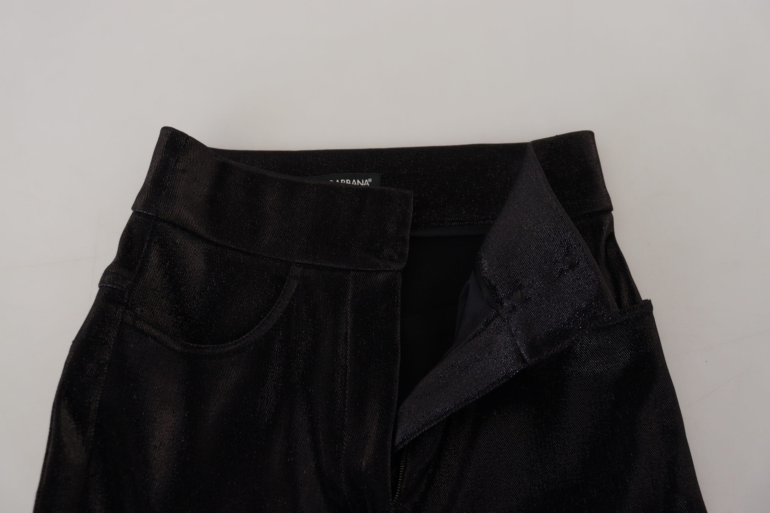 Dolce & Gabbana Black Washed Cotton Skinny Denim Women's Jeans